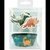24 Caissettes Cupcakes + 24 Cake Toppers Dinosaure Scrapcooking