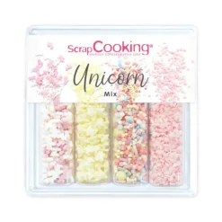 4 Décors en Sucre Unicorn Mix 60 g ScrapCooking