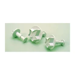 3 Découpoirs Grande Feuille de Lierre à Poussoir