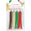 4 Stylos Chocolat Rouge Blanc Vert et Chocolat Scrapcooking