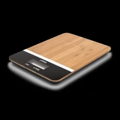 Balance de Cuisine Bambou Rectangle Noir 23 x 16 cm Pebbly