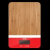 Balance de Cuisine Electronique Bambou Rectangle Rouge 23 x 16 cm Pebbly
