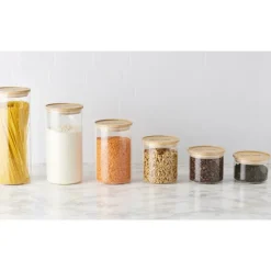 Bocal en Verre 1,3 L avec Couvercle Bambou Stor'eat Mastrad