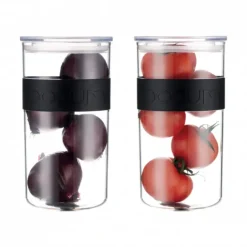 Bocal Plastique 2 L avec Couvercle (x2) PRESSO Bodum