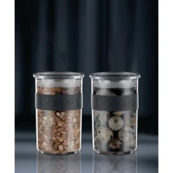 Bocal Plastique 600 ml avec Couvercle (x2) PRESSO Bodum