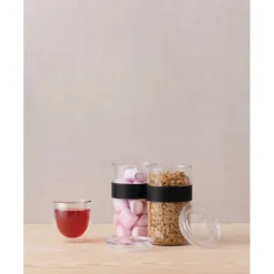 Bocal Plastique 600 ml avec Couvercle (x2) PRESSO Bodum