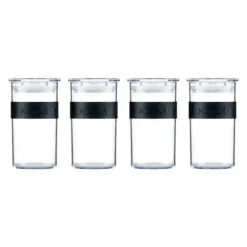 Bocal Plastique 250 ml avec Couvercle (x4) PRESSO Bodum