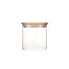 Boîte de Conservation en Verre et Bambou Carré 800 ml Pebbly