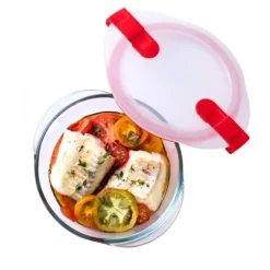 Boîte de Conservation en Verre Ronde 14 cm 0,35 L Cook & Heat Pyrex