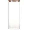 Boîte de Conservation en Verre et Bambou Carré 2,2 L Pebbly