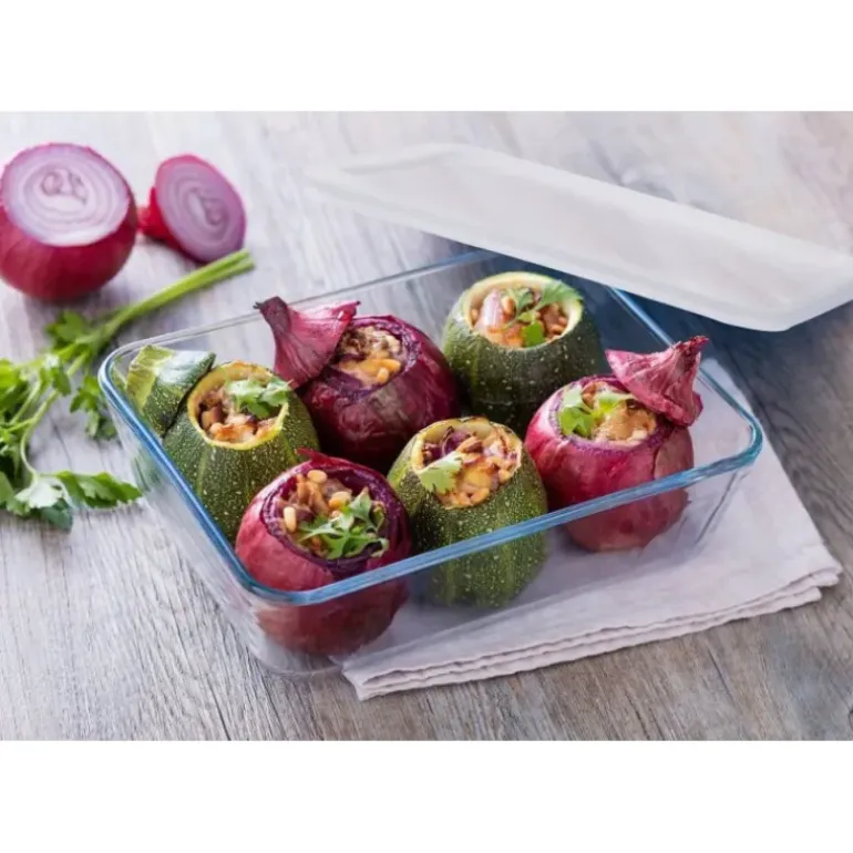 Boîte de Conservation en Verre Rectangulaire 25 x 20 cm 2,6 L Cook & Store Pyrex