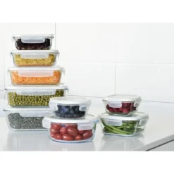 Boîte de Conservation en Verre Carré 320 ml Pebbly