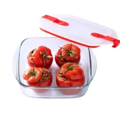 Boîte de Conservation en Verre Carrée 25 x 22 cm 2,2 L Cook & Heat Pyrex