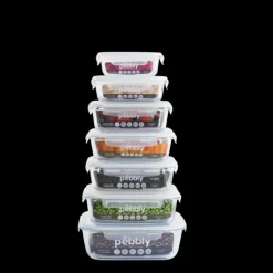 Boîte de Conservation en Verre Rectangle 400 ml Pebbly