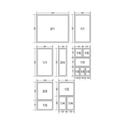 Boîte Modulus Gastronorme 12 litres GN 2/3 H15 cm