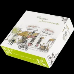 Boîte pâtissière Pause Gourmande - 20 x H 5 cm - (x50)