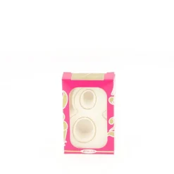 Bougie anniversaire chiffre 8 blanche avec filet doré