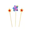 Bougie Chiffre 5 avec 2 bougies étoiles Gatodéco