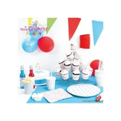 Bougie Chiffre 0 Blanche à Etoiles Multicolores Scrapcooking