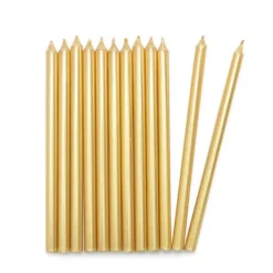 Bougies Longues Dorées 12 cm (x12) Scrapcooking