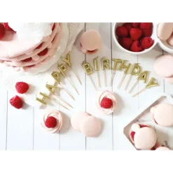 Bougies "Happy Birthday" Dorées Scrapcooking