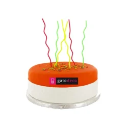 Bougies Zig-Zag Multicolores (x6) Gatodéco