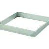 Cadre à Tarte Carré Inox Perforé 9 cm H.2 cm