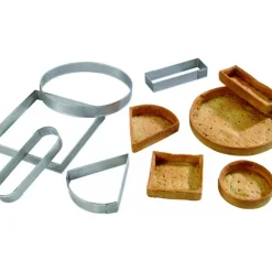 Cadre à Tarte Rectangle Inox Perforé 20x7 cm H.2 cm