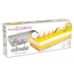 Cadre Pâtisserie Extensible Inox Rectangle Scrapcooking
