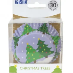 Caissette Cupcake Sapins de Noël x30 PME