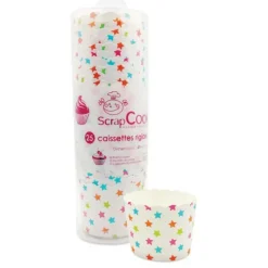 Caissettes rigides de cuisson Motifs étoiles (x25) Scrapcooking