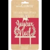 Cake Topper Bois Joyeux Noël 13cm Scrapcooking