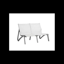 Canapé Conversationnel Noir Volcanique Toile Gris Chiné Sunset Grosfillex