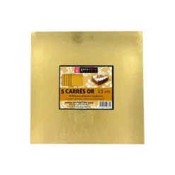 Carrés Dorés 23 cm (x5) Gatodéco