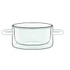 Casserole en Verre Double Paroi 27 cl (x2) Luigi Bormioli THERMIC GLASS