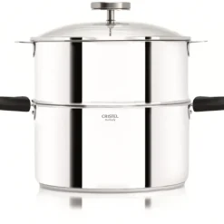 Casserole et Cuit Vapeur Inox Ø 20 cm Anses Mutine Noir Biome Cristel