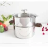 Casserole et Cuit Vapeur Inox Ø 24 cm Anses Noyer Biome Cristel