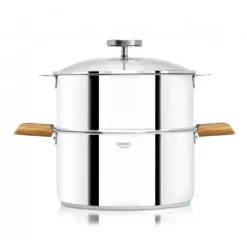 Casserole et Cuit Vapeur Inox Ø 24 cm Anses Olivier Biome Cristel