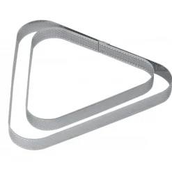 Cercle à Tarte Triangle Inox Micro-perforé 22 x 20 cm x H 2 cm Pavoni
