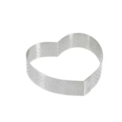 Cercle perforé forme coeur ø 8 cm de L'école Valrhona par De Buyer