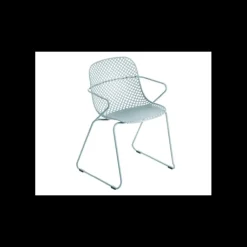 Chaise en Acier avec Assise Résine Bleu Ether Ramatuelle 73’ Grosfillex