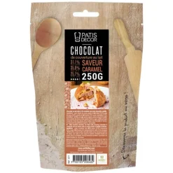 Chocolat au Lait Arôme Caramel 250 g Patisdécor