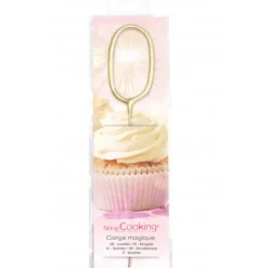 Cierge Magique Or 17,5 cm Chiffre 0 Scrapcooking
