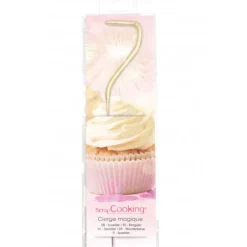 Cierge Magique Or 17,5 cm Chiffre 7 Scrapcooking