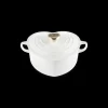Cocotte en Fonte Cœur 20 cm Blanc Le Creuset