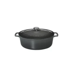 Cocotte en Fonte Ovale 31 cm Caviar Chasseur