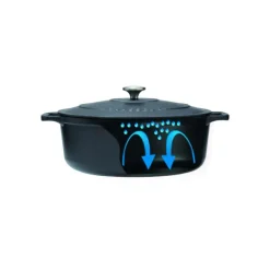 Cocotte en Fonte Ovale 33 cm Noir Mat Chasseur