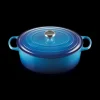 Cocotte en Fonte Ovale 33 cm Azur Le Creuset Signature