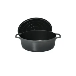 Cocotte en Fonte Ovale 29 cm Caviar Chasseur
