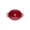 Cocotte en Fonte Ovale 33 cm Rouge Chasseur